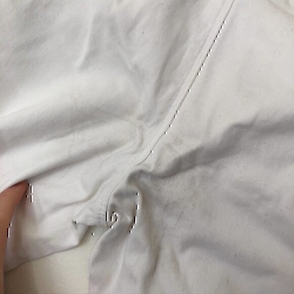 NYDJ NOT YOUR DAUGHTERS Solid White Cropped Crop Ankle Skinny Jeans 4 STAINS - Picture 10 of 11